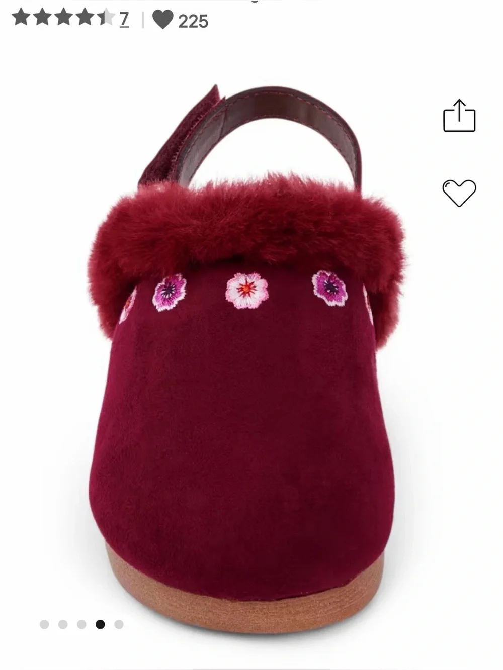 Gymboree Embroidered Floral Burgundy Clogs 💗 🆕